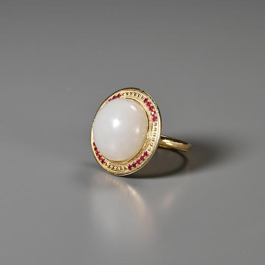 清代和田白玉“白富美”戒指 商品图2