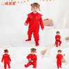棉果果秋季新品女童中国红中国风连体衣M322722225479 商品缩略图0