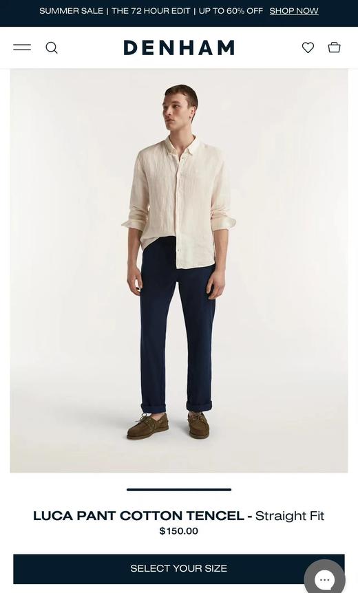 剪D DENH@M 男士薄款高弹双股斜纹休闲裤 XXK198 商品图1