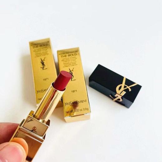 YSL圣罗兰1971#1966#流言黑金方管口红小样0.8g浮雕唇膏棕红 专柜小样 商品图6