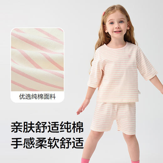 巴拉巴拉儿童睡衣套装男女童家居服小童中大童空调服夏季新款纯棉 商品图3