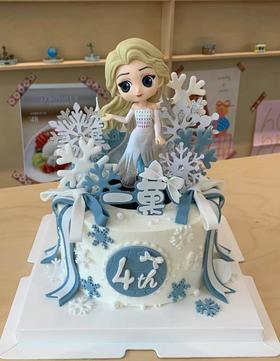 冰雪奇缘公主·奶油蛋糕（下单备注名字、年龄）