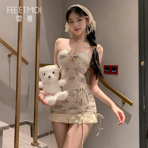 霏慕波西米亚度假碎花连衣裙 商品图5