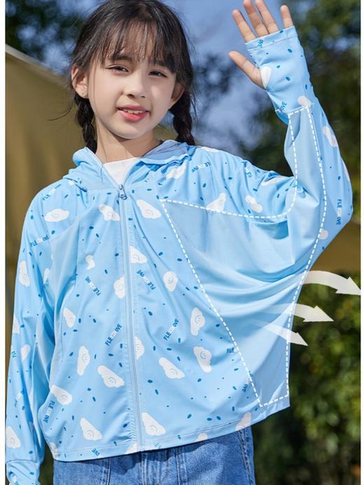【一体化，吸汗防晒】夏季新款2025蕉下同款儿童防晒衣 冰丝透气防晒衫 户外连帽遮阳服-QQ 商品图3