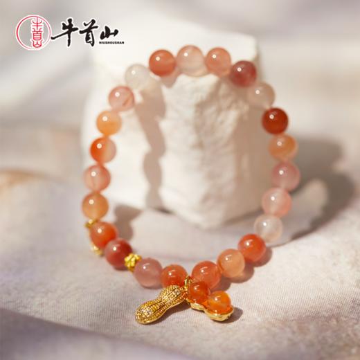 牛首山文创南红冰飘多彩好事发生单圈8mm手串国风送闺蜜朋友礼物 商品图1