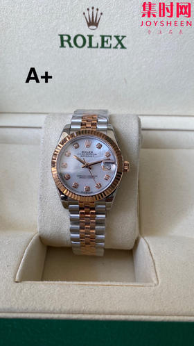 劳力士GS日志31系列 女款日志31mm 间玫金贝母钻面 女士腕表 2236机 新品劳力士女款蚝式日志型腕表31mm 到货