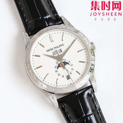 百达翡丽PP 复杂功能计时5205G系列 雕花男士腕表 商品图3
