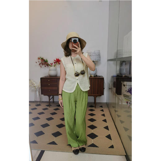 法式慵懒风 拉菲帽盆帽 肌理细密 挺括有型 57cm可调节 折叠便携 轻盈防晒 商品图5