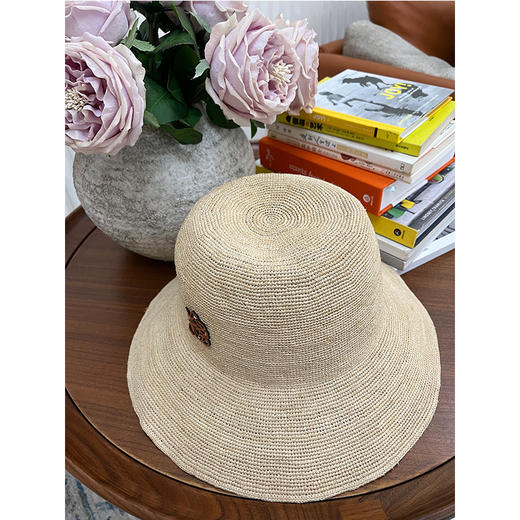 法式慵懒风 拉菲帽盆帽 肌理细密 挺括有型 57cm可调节 折叠便携 轻盈防晒 商品图9
