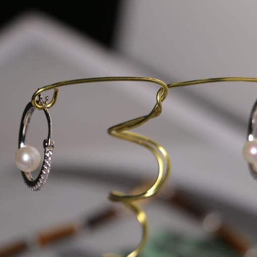 【甄珠贝】弦乐耳扣 天然淡水珍珠6-7mm 925纯银配件 商品图2