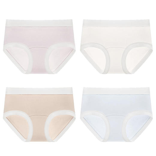 风轻日柔 4条装(VIP)  100%纯棉底裆夏季透气薄款舒适高弹不夹裆女士内裤 商品图11
