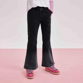 笛莎Deesha 童装女童裤子2025秋新款女童喇叭牛仔裤