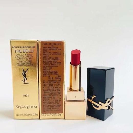 YSL圣罗兰1971#1966#流言黑金方管口红小样0.8g浮雕唇膏棕红 专柜小样 商品图3