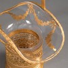 【已售】独角鹿西洋古董19世纪末法国出品蝴蝶结藤蔓主题铜鎏金精雕装饰水晶花果篮 商品缩略图3