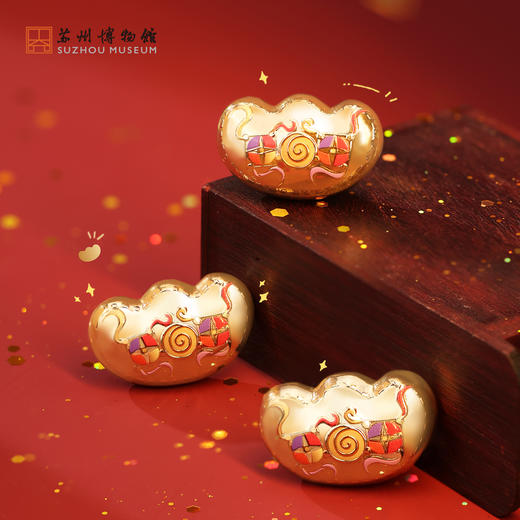 苏州博物馆 迷你元宝金属冰箱贴 商品图0