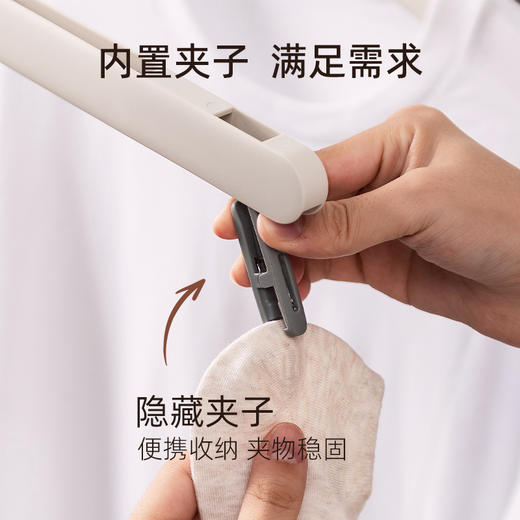 【4种规格】娜家旅行折叠带夹衣架 商品图3