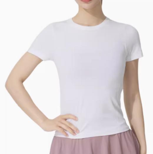 安德玛女士UA训练舒适透气圆领休闲短袖T恤 1388770-100 商品图0