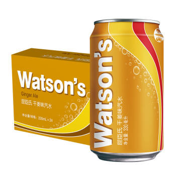屈臣氏（Watsons）干姜风味苏打水0脂饮料调酒含汽气泡水聚会330mL*24罐装整箱 商品图3