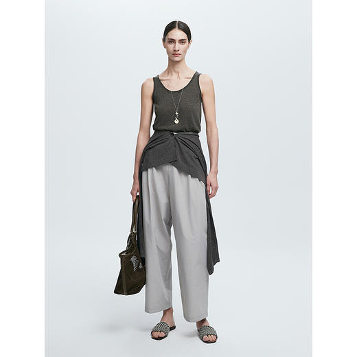 棉仓363635022-初棉肌理感亚麻针织吊带背心 商品图4