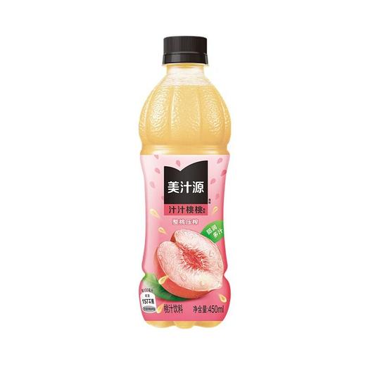 美汁源 汁汁桃桃桃汁饮料 450ml/瓶 商品图0