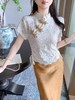 张心子【花影随行】气质蕾丝新中式盘扣旗袍上衣 U2506014 商品缩略图1