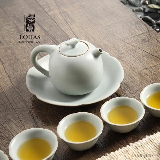 陆宝陶瓷汝窑单壶家用茶壶宋汝窑瓷器天青色汝窑功夫茶具陆宝汝窑圆珠壶天青色 商品图1
