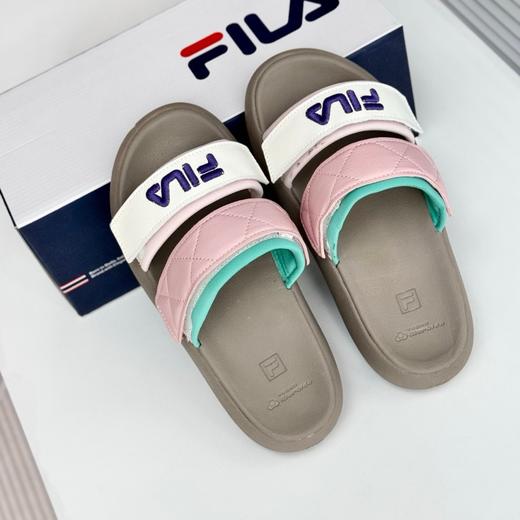 斐*乐拖鞋女2025夏季新款甜甜圈凉拖厚底休闲沙滩女款运动女鞋（赠送4条魔术贴）偏小一码 商品图3