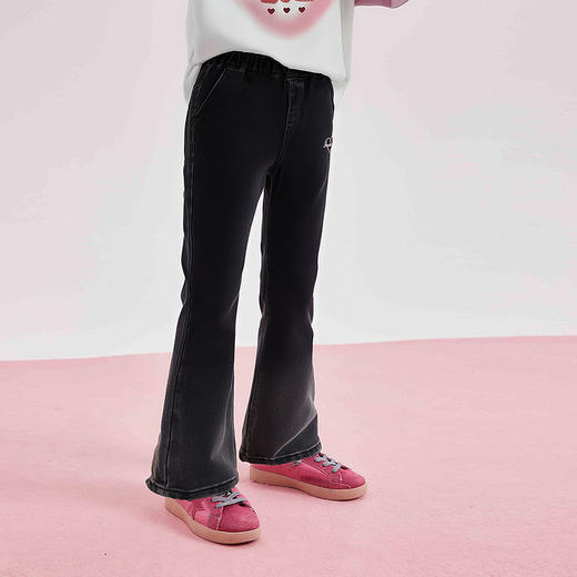 笛莎Deesha 童装女童裤子2025秋新款女童喇叭牛仔裤 商品图1