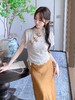 张心子【花影随行】气质蕾丝新中式盘扣旗袍上衣 U2506014 商品缩略图3