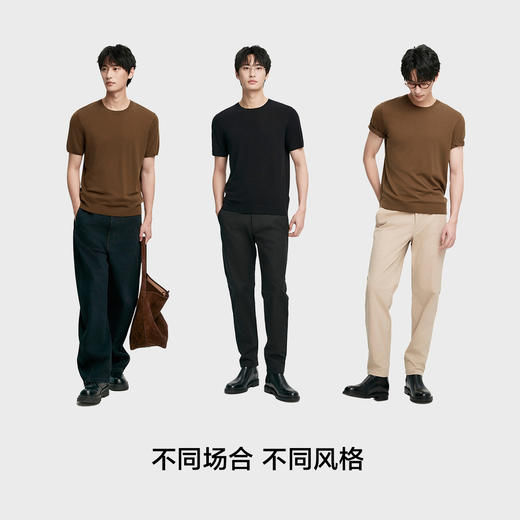 棉仓363801043-48支双 丝光羊毛 圆领短袖T 商品图4