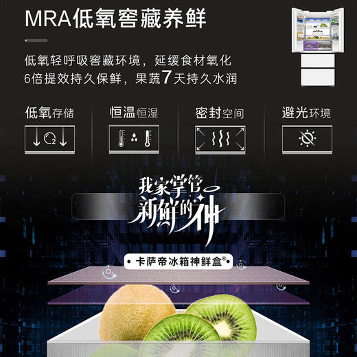 卡萨帝（Casarte）星空冰箱487升薄零嵌入式法式多门家用电冰箱 一级能效 智慧动态除菌净化 商品图3