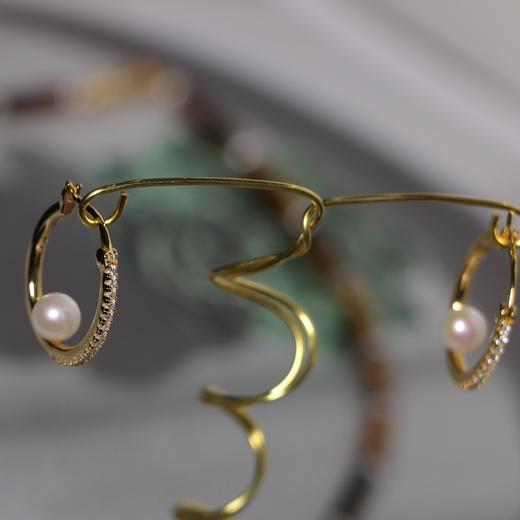 【甄珠贝】弦乐耳扣 天然淡水珍珠6-7mm 925纯银配件 商品图5