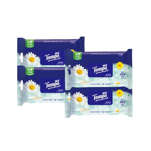 【积分兑换】Tempo得宝洋甘菊湿厕纸10片/包*4 共4包/ 厕用湿巾 商品图5