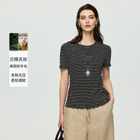 棉仓363601079-初棉后中立体缝天丝羊毛T恤