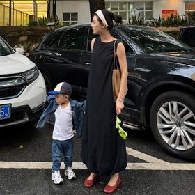 THESOONG"日系波点裙"高密精梳棉透气立裁垂坠感波点连衣裙HWQZ7358
