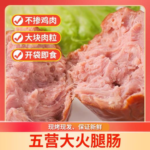 【1根1斤 95%后腿腱子肉 桦木锯末熏烤】黑龙江五营大火腿肉感十足500g/根*3根 商品图0