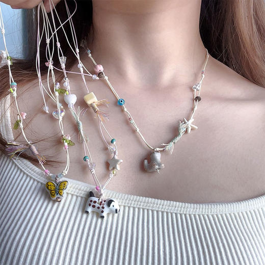 可爱动物陶瓷项链纪念日百货162944362 商品图3