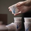 束刻/苍烟红/手绘兰花/马蹄茶杯/手工陶瓷品茗杯白瓷聚香闻香杯单杯简约现代客杯 商品缩略图4