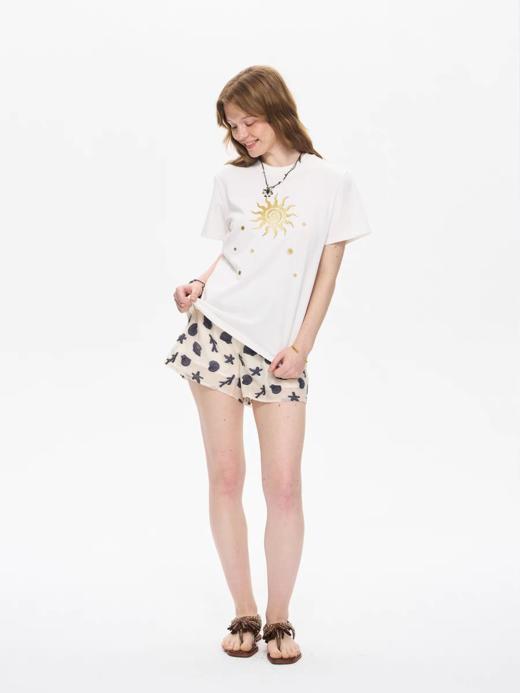 local tag/It25ssk37/海岛假期串珠抽绳短裤 商品图3