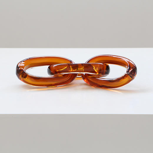 厂家直销现代简约软装书柜创手工彩色链条琉璃麻绳酒店样板间摆件 商品图4