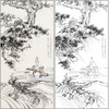 任重山水人物工笔画白描底稿《松下高士》临摹勾线高清打印稿RD78 商品缩略图0