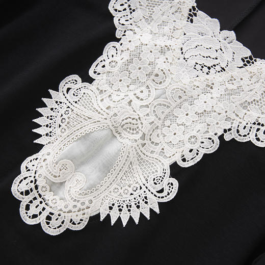 「高货wl」全新升级【铂金会员339/天猫459/差价120】(03116)洛诗琳气质蕾丝拼接连衣裙2025夏季遮肉精致优雅显瘦裙子 商品图2