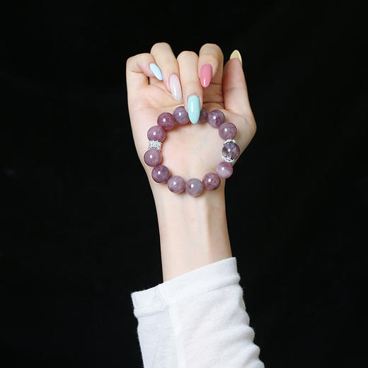 灵机生活馆紫马粉紫水晶手链 商品图2