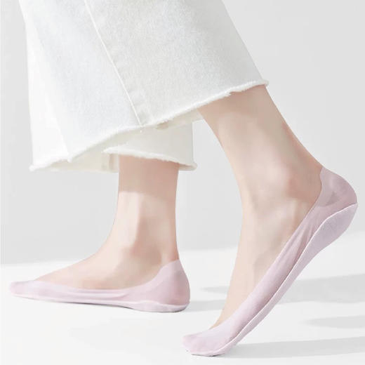 ATF2402 船袜春夏超浅口冰丝中底棉吸汗防滑不易掉跟袜子女 商品图2