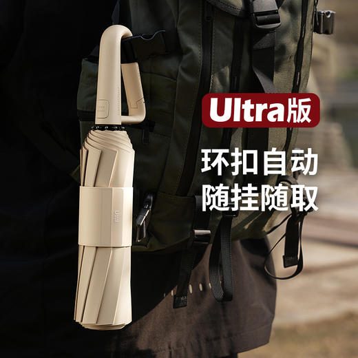 自动环扣雨伞加大防风 加固加厚暴雨专用晴雨两用遮阳伞 商品图0