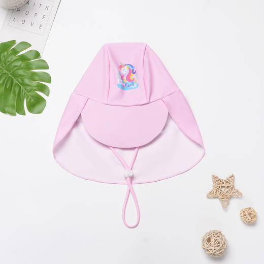 送帽子！【吸湿透气，防晒速干，桑软舒适】三件套一次配齐！儿童泳衣女孩 女童宝宝分体防晒长裤长袖 速干中大童可爱游泳衣泳装-QQ 商品图3