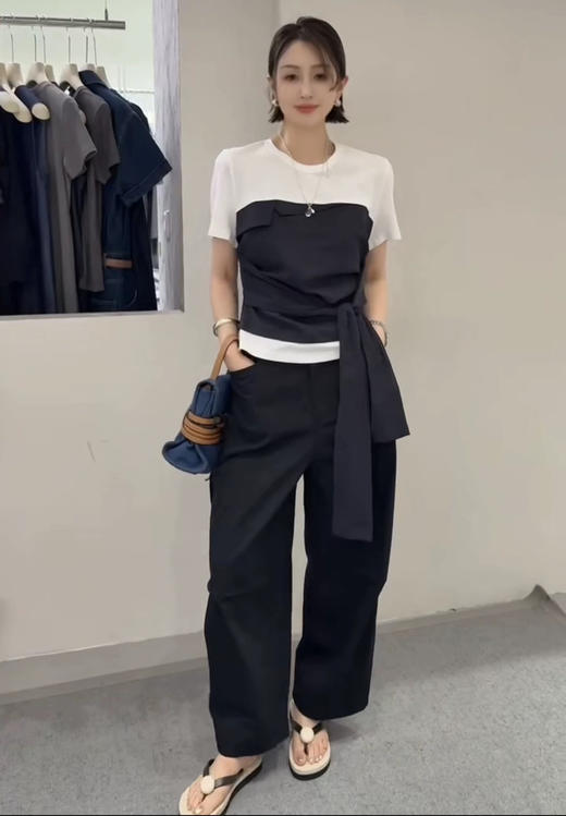 欧货绑带短袖 商品图3