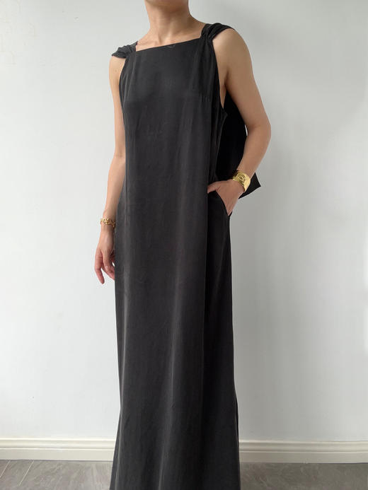 VC｜PF25028 Estonia flap dress [连衣裙 黑 / 浅米 ] 商品图8