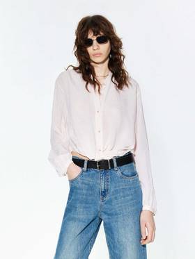 【大都会】MOCO25夏季 桑蚕丝衬衫式上衣