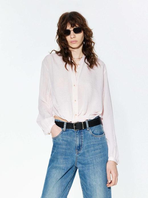 【大都会】MOCO25夏季 桑蚕丝衬衫式上衣 商品图0